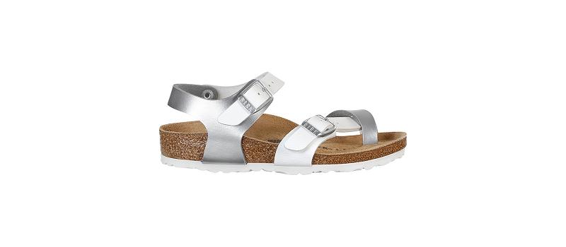 Birkenstock Birko-flor Narrow Taormina Børn Sølv | DK 113RVD